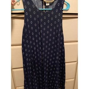 Navy blue dress with cute print on it☺️